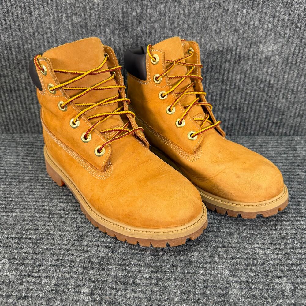 Timberland Premium 6 Inch Boys Size 5 Wheat Nubuck Boots Fits Women's 7 Approx